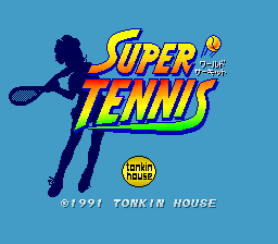 Super Tennis - World Circuit (Japan) Title Screen